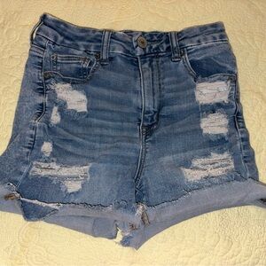 American Eagle Outfitters Ripped Blue Jean Shorts